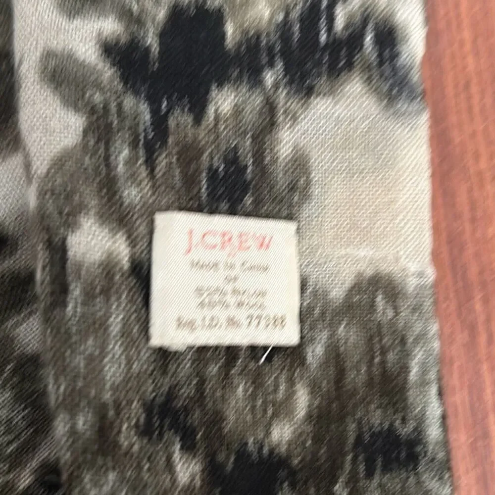 J crew Woodland camo lightweight shawl scarf